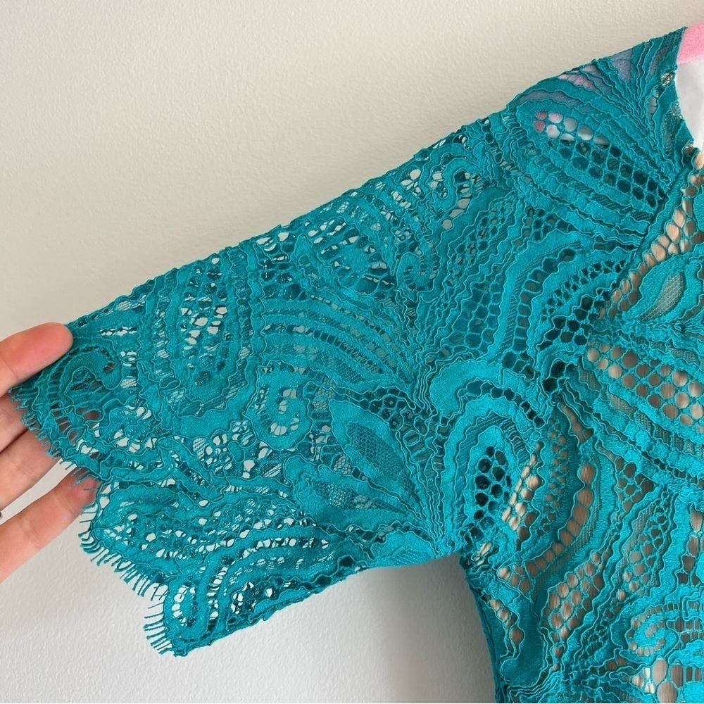 For Love & Lemons x Nasty Gal Beach Breeze Set in Teal - Picture 8 of 16